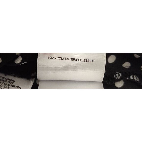 NINE WEST Sleeveless blouse Size XS BLACK/LILY WHITE NWT polka dots - Picture 6 of 7